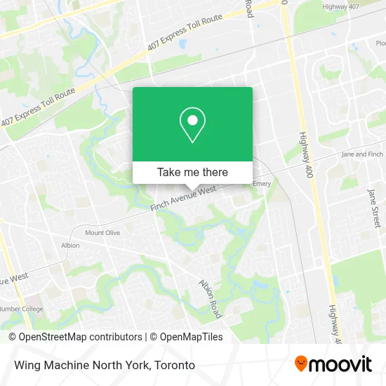 Wing Machine North York map