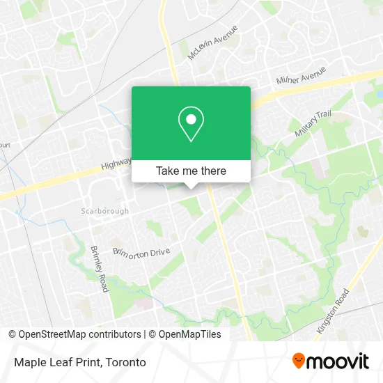 Maple Leaf Print map