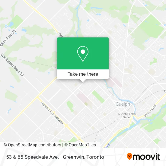 53 & 65 Speedvale Ave. | Greenwin map