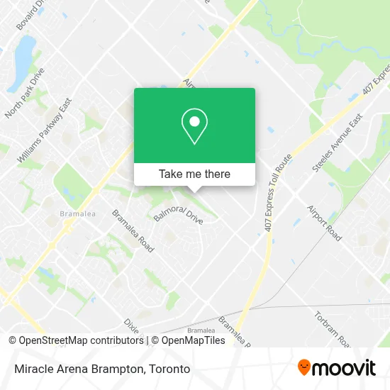 Miracle Arena Brampton map