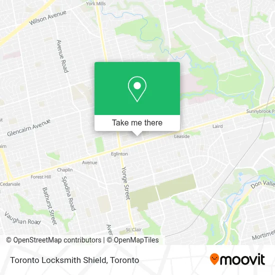 Toronto Locksmith Shield map