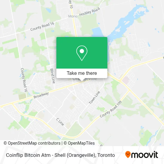 Coinflip Bitcoin Atm - Shell (Orangeville) map