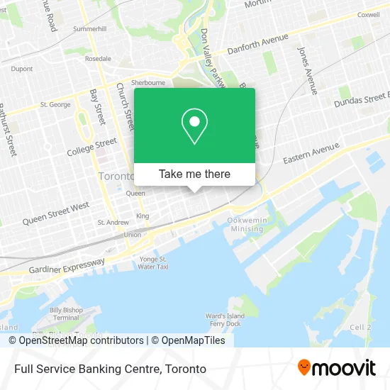 Full Service Banking Centre map