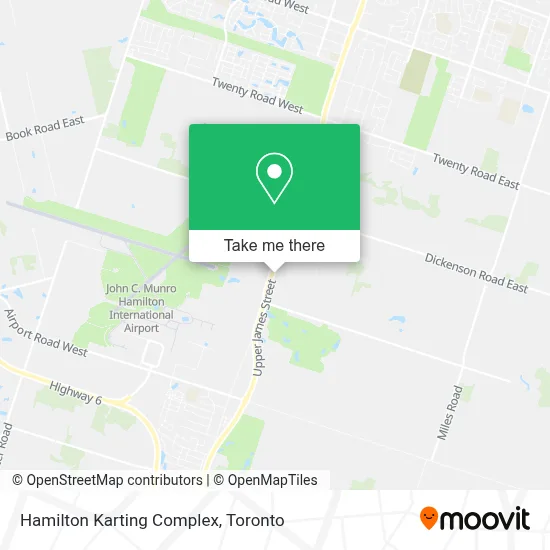 Hamilton Karting Complex map