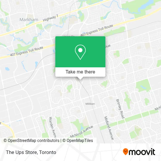 The Ups Store map