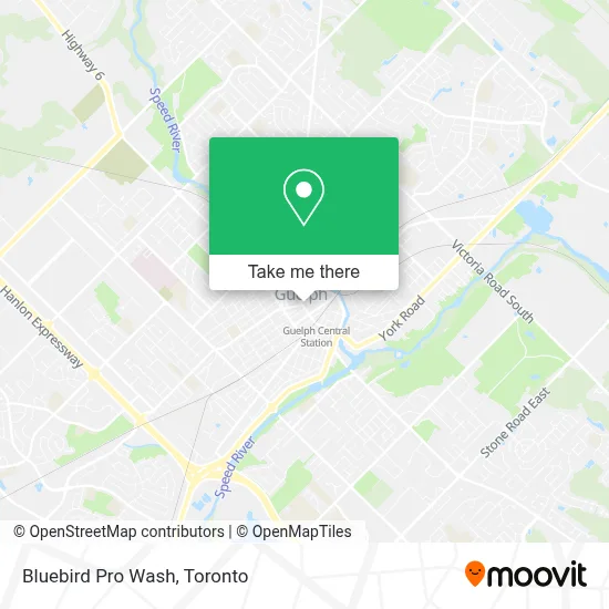 Bluebird Pro Wash map