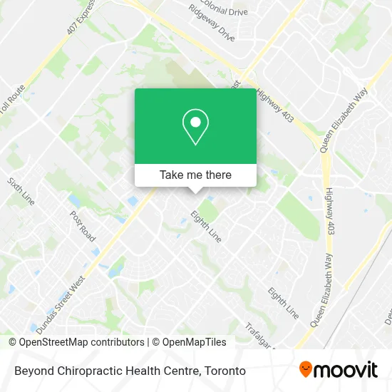 Beyond Chiropractic Health Centre map