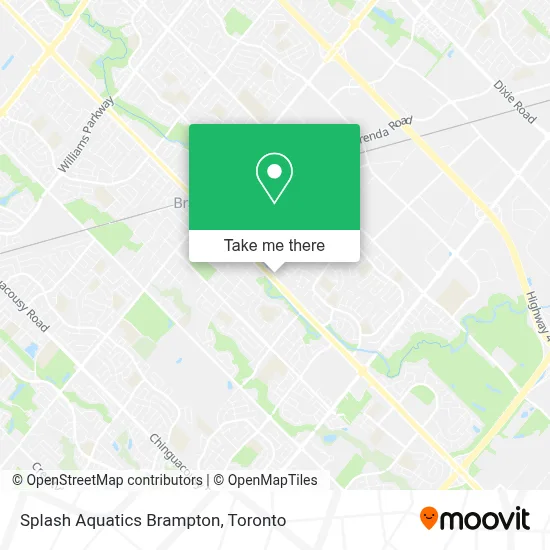 Splash Aquatics Brampton map