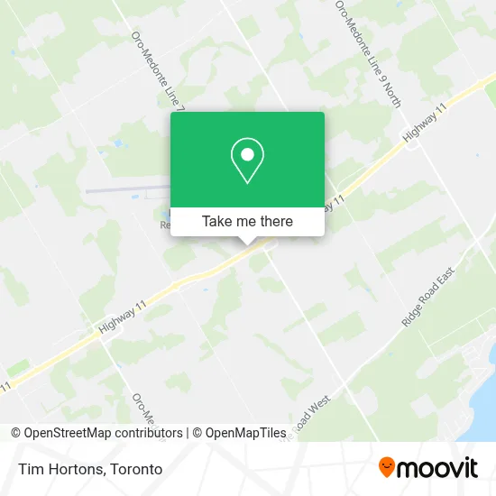 Tim Hortons map