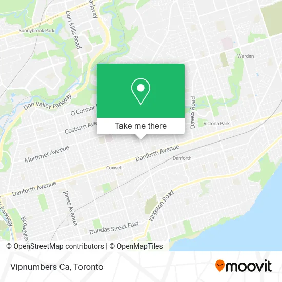 Vipnumbers Ca map