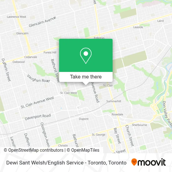 Dewi Sant Welsh / English Service - Toronto map