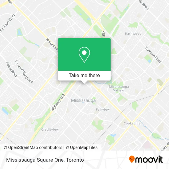 Mississauga Square One map