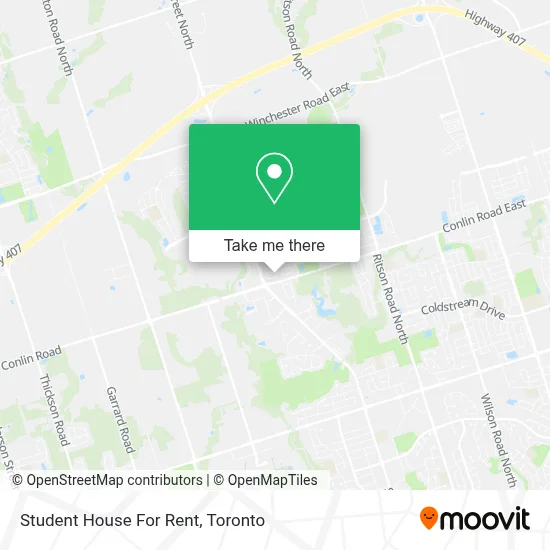 Student House For Rent map