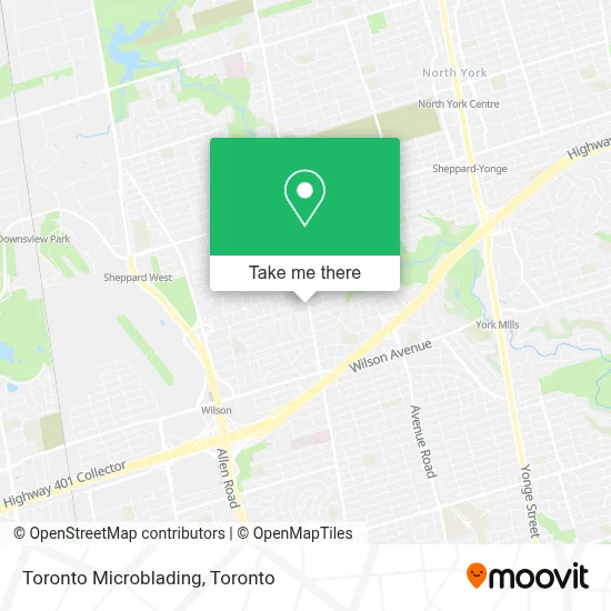 Toronto Microblading map