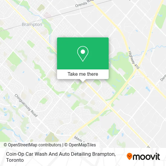 Coin-Op Car Wash And Auto Detailing Brampton map