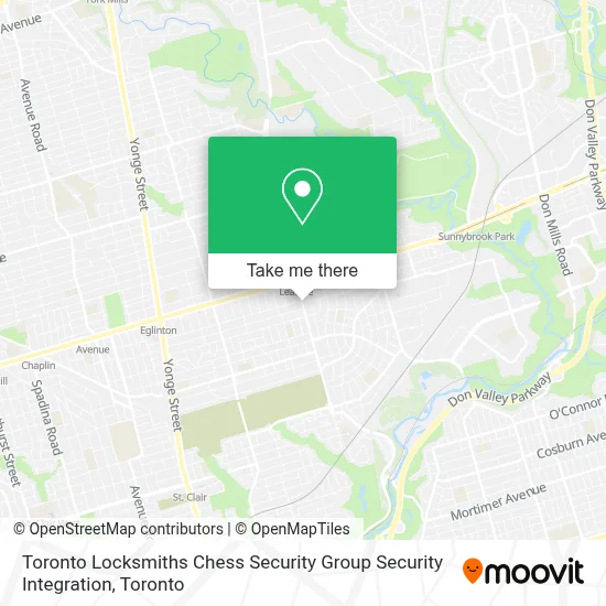 Toronto Locksmiths Chess Security Group Security Integration map