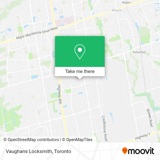 Vaughans Locksmith map