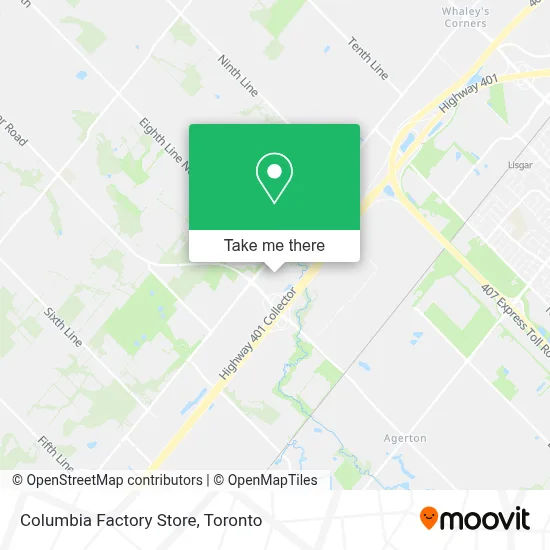 Columbia Factory Store map