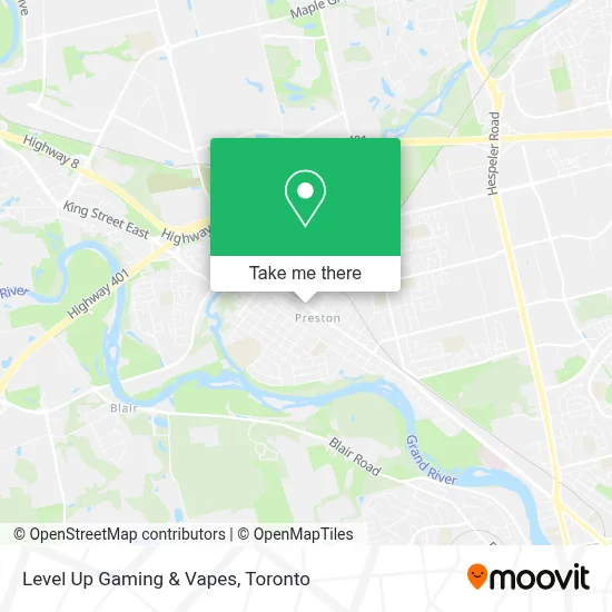 Level Up Gaming & Vapes map