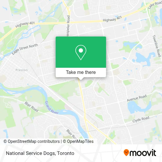 National Service Dogs map