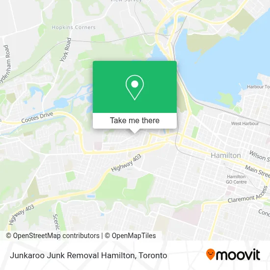 Junkaroo Junk Removal Hamilton map