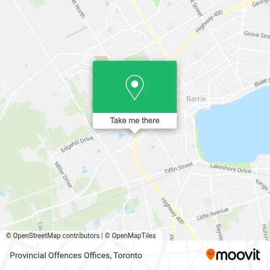Provincial Offences Offices map