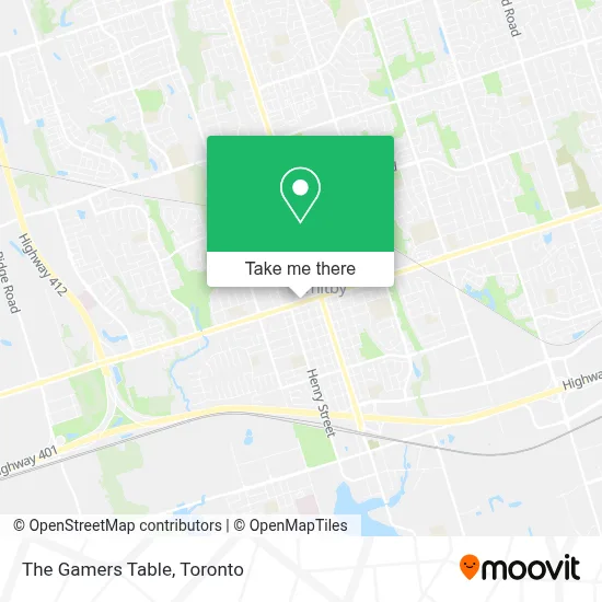 The Gamers Table map