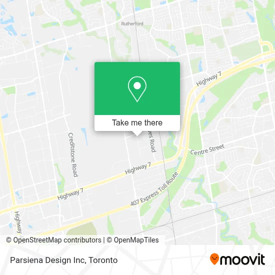 Parsiena Design Inc map