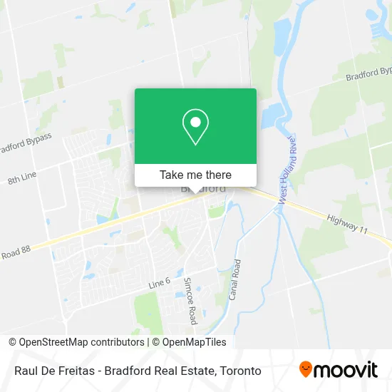 Raul De Freitas - Bradford Real Estate map