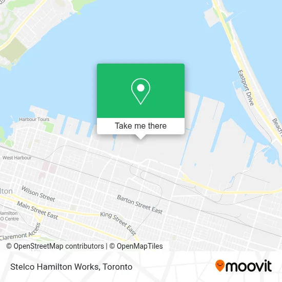 Stelco Hamilton Works map