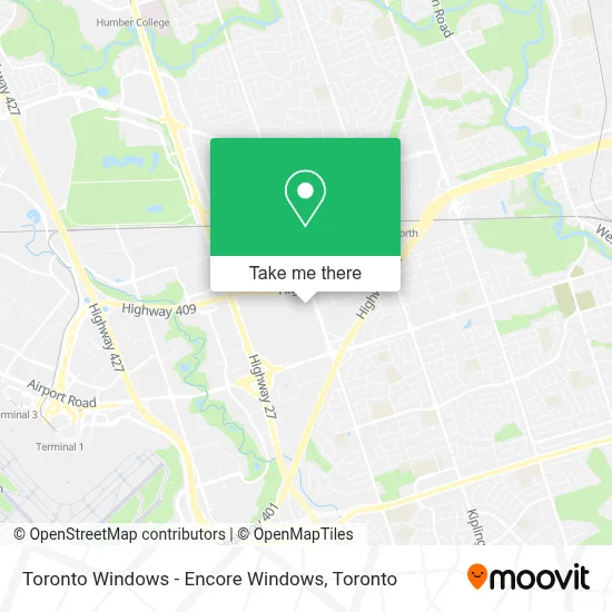 Toronto Windows - Encore Windows map