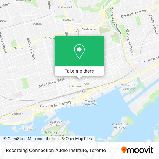 Recording Connection Audio Institute map