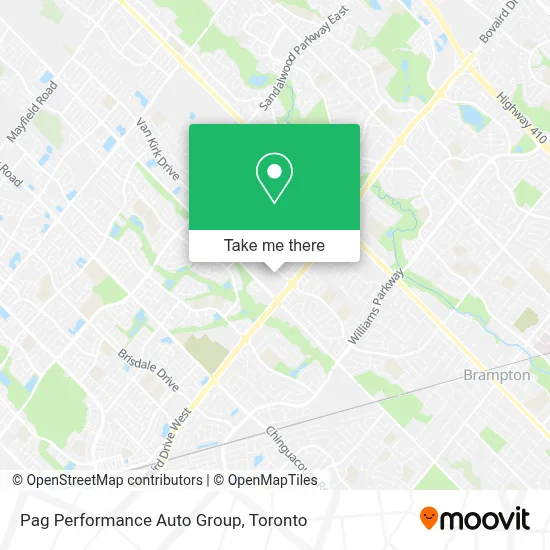 Pag Performance Auto Group map