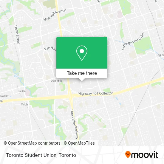 Toronto Student Union map
