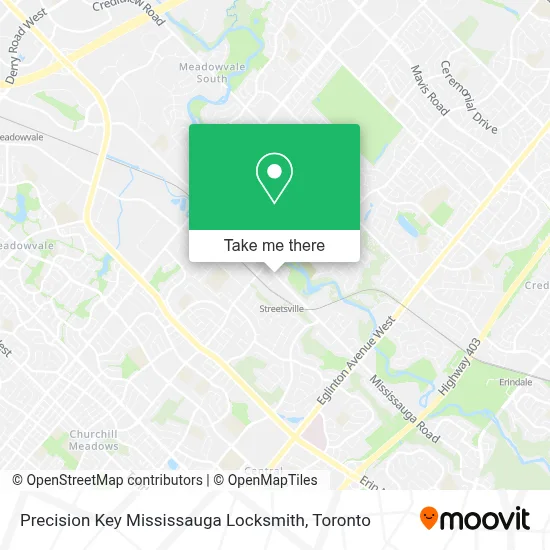 Precision Key Mississauga Locksmith map