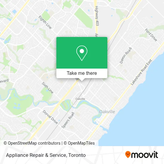 Appliance Repair & Service map