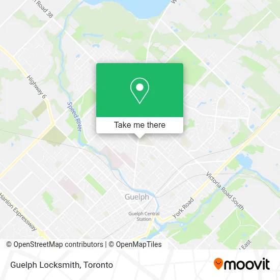 Guelph Locksmith map