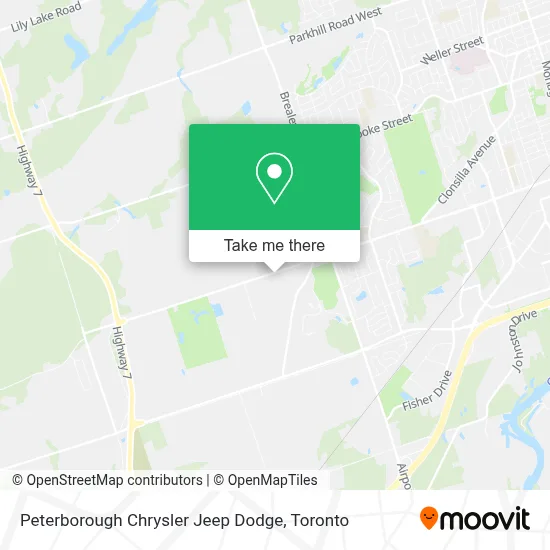Peterborough Chrysler Jeep Dodge map