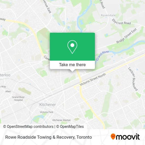 Rowe Roadside Towing & Recovery map
