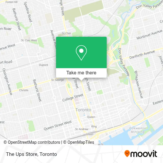 The Ups Store map