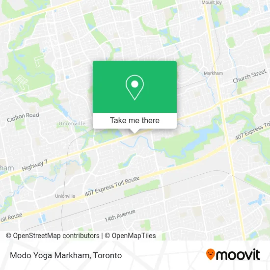 Modo Yoga Markham map