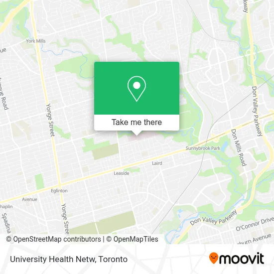 University Health Netw map