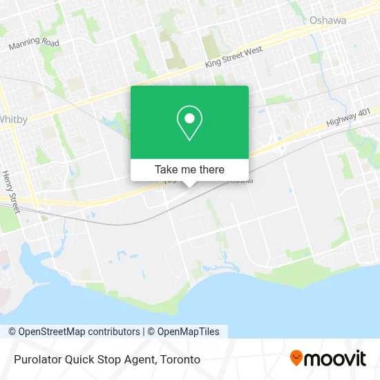 Purolator Quick Stop Agent map