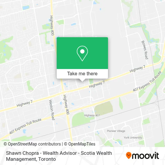 Shawn Chopra - Wealth Advisor - Scotia Wealth Management map