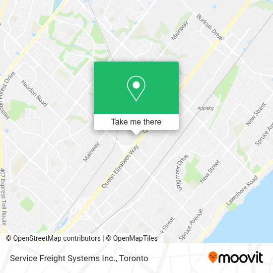 Service Freight Systems Inc. map