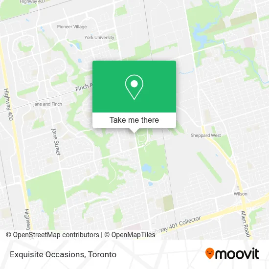 Exquisite Occasions map