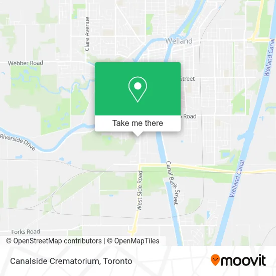Canalside Crematorium map
