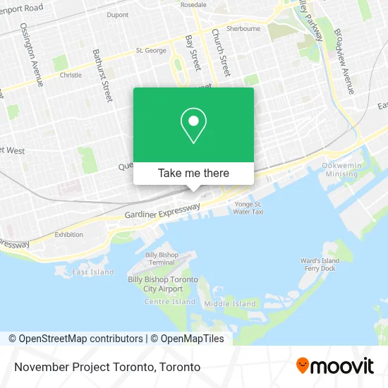 November Project Toronto map