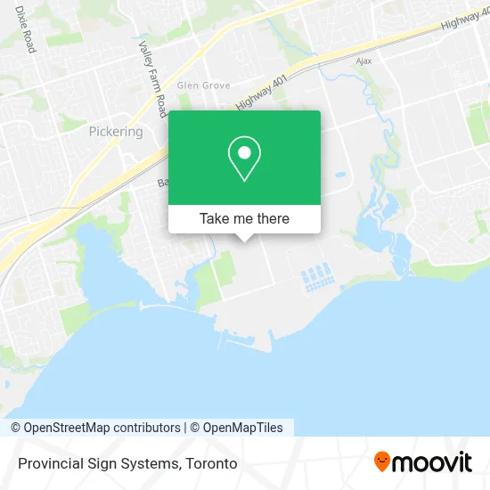 Provincial Sign Systems map
