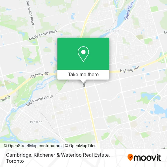 Cambridge, Kitchener & Waterloo Real Estate map